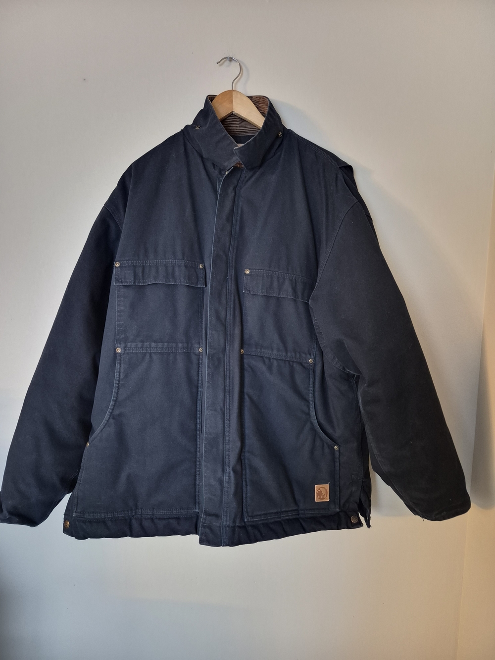 Berne Men’s XL Regular Insulated Duck Canvas Work Coat Jacket Navy CH377MD